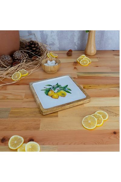 Bambum Kangura Lemon Square Tray Small