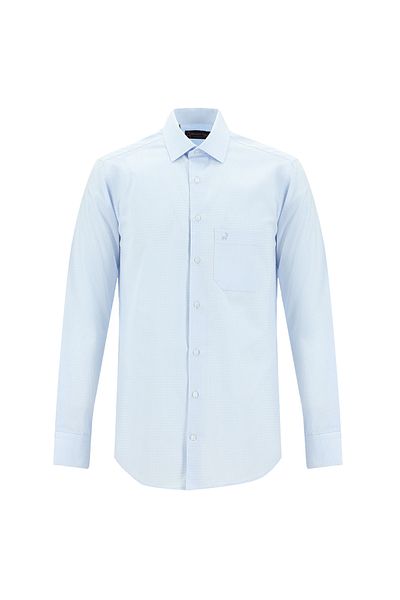 Abdullah Kiğılı Long Sleeve Classic Patterned Cotton Shirt