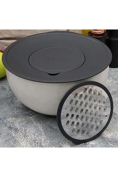 AROW Chopper Smart Mixing & Storage Container with Grater Acrylic 4.6 Lt 25 Cm Gray