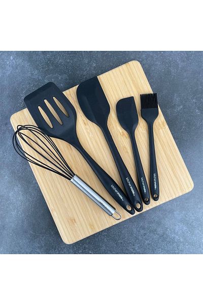 Perotti Jorge Black Silicone 5 Piece Serving Set