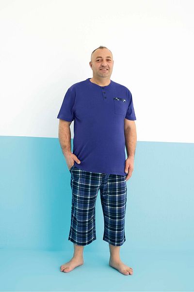 Aydoğan Ανδρικό κοστούμι πιτζάμες Capri Plus Size 250329