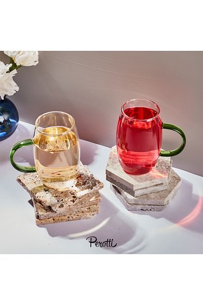 Perotti Adai Borosilicate 2 Piece Mug 300 ml