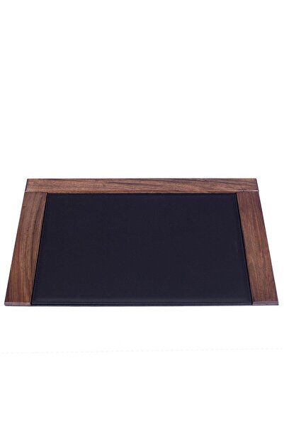 isimliksepeti Ahşap Çerçeveli Kapaklı Deri Masa Sümeni Tek Parça Masaüstü Sümen