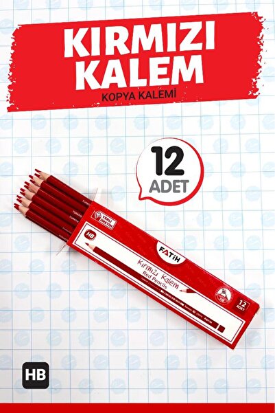 t tuğset etiket Kopya Kırmızı Kalem 1 Düzine (12 ADET)