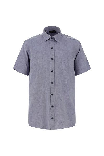 Abdullah Kiğılı Short Sleeve Regular Fit Sports Cotton Linen Shirt