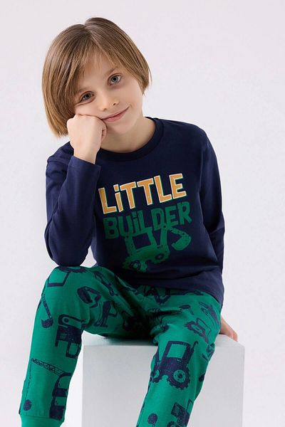 Rolypoly Set de pijamale cu mânecă lungă bleumarin pentru băiat