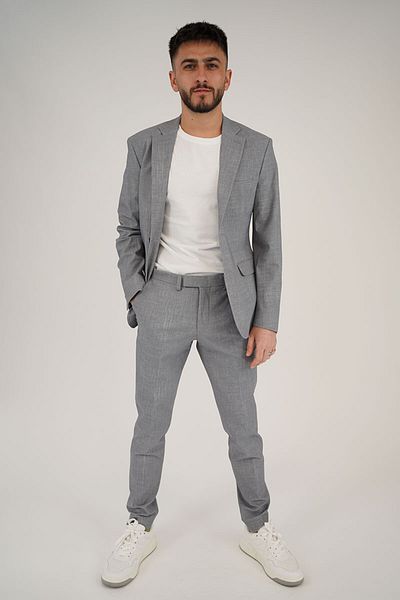 IOS - Innovation of suiting Classic Grey Pants - Ios By Maica - Light Grey, 50