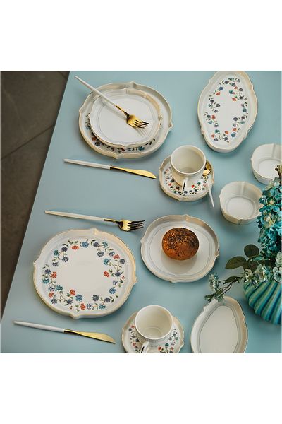 Aryıldız Lavinia 32 Piece Breakfast Set for 6 People
