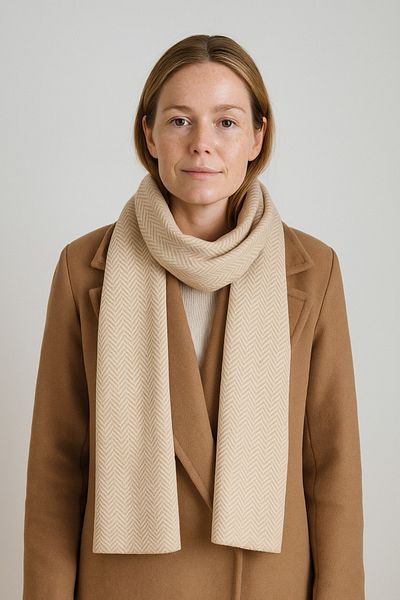Sebir Moda Herringbone Patterned Knitwear Scarf