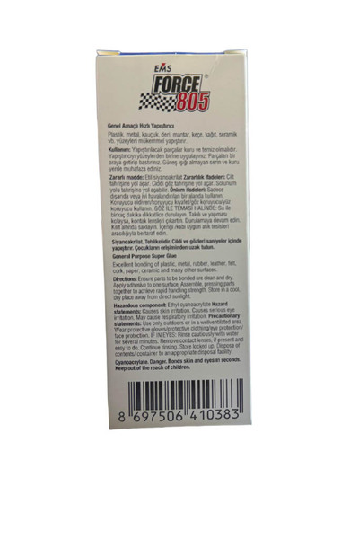 Genel Markalar Süper Hızlı Ayakkabı Yapıştırıcısı 805 20gr
