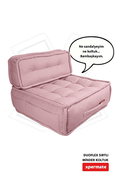 XPERMATE Μαξιλάρι πλάτης Κάθισμα σκανδιναβικού στυλ Εργονομικό μαξιλάρι καθίσματος με πλάτη 80x80x30 Pink Duoflex