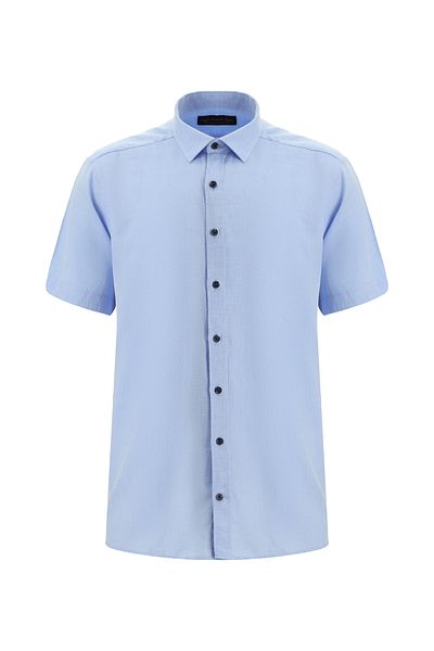 Abdullah Kiğılı Sports Linen Shirt - Short Sleeve, Regular Fit