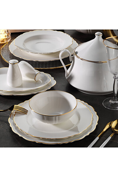 Aryıldız Bone Gold 85 Parça 12 Kişilik Yemek Takımı