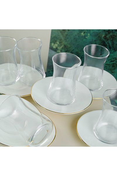 Aryıldız Alisa Heybeli 6 Person 12 Piece Tea Set 160 ml