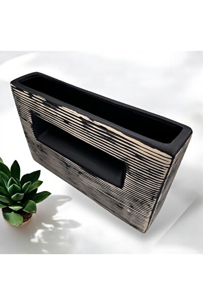 Pure Allure Bi’ Decor Portekiz El Yapımı Seramik Dekoratif Vazo - Dikdörtgen ...