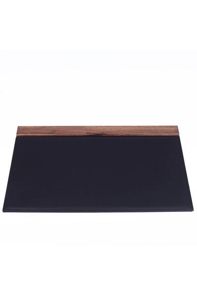 isimliksepeti Ahşap Parçalı Kapaklı Deri Masa Sümeni Tek Parça Masaüstü Sümen