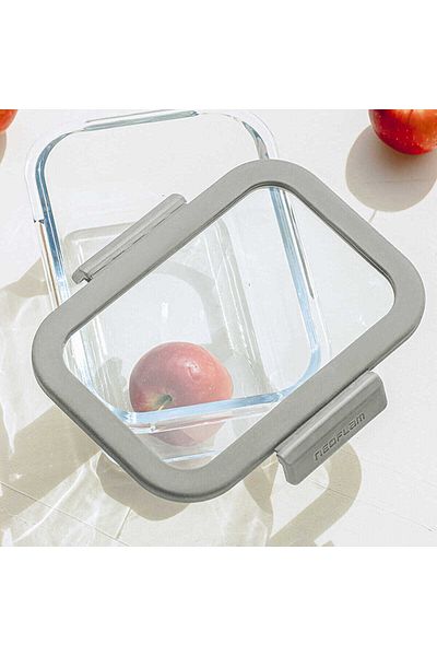 Prima Nova 1200ml Gray Fika Glace Glass Storage Container