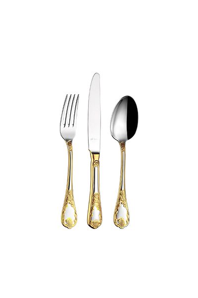 Aryıldız Pera Antique Series Plus 84 Pieces 12 Person Cutlery Set