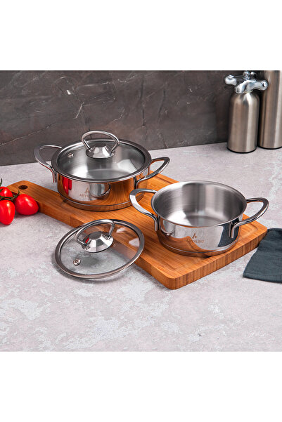 Aryıldız Petit 4 Parça Çelik Sahan Seti 12-14 Cm