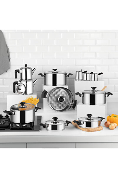 Aryıldız King Siyah Cam Ideal Set 20 Parça