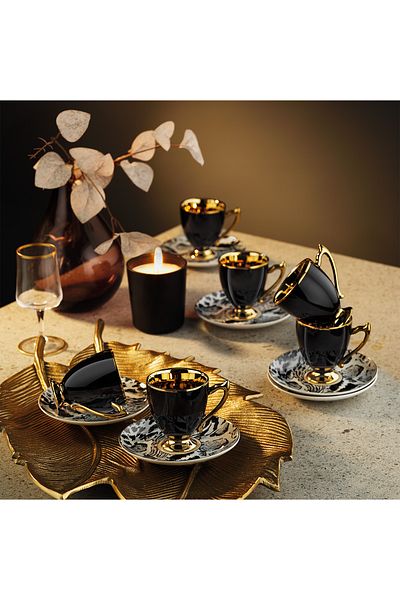 Aryıldız Paiso 12 Piece Turkish Coffee Cup Set for 6 People