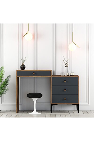 Variant Mobilya Variant Lizbon Makyaj Masalı Şifonyer - Ceviz / Antrasit