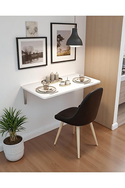 Modalanka Duvara Monte Katlanabilir Masa | Çok Amaçlı Çalışma Yemek Masası Ofis Mutfak İçin Pratik Tasarım