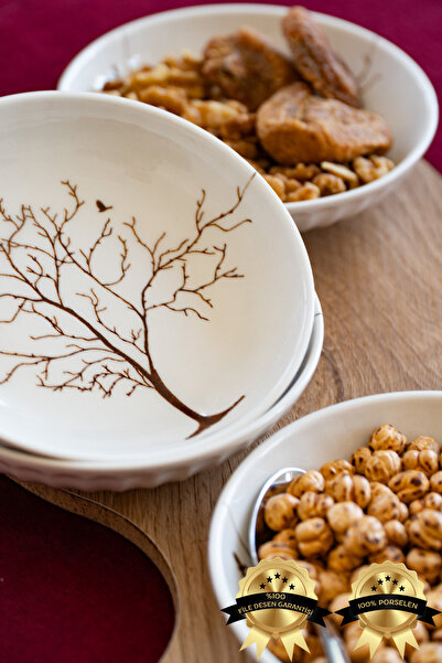 Farika Porselen Karizma Tree of Life 4 Piece Cookie Plate