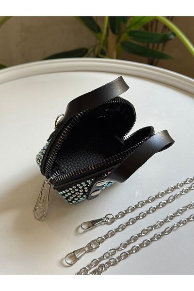 ZEYS Geantă elegantă de dimensiuni mini cu piatră