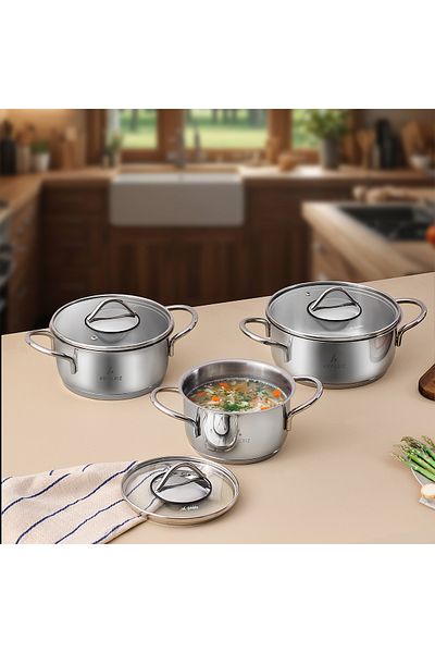 Aryıldız 6 Piece Midi Solo Cookware Set