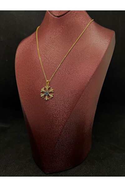 kuyumcu nurettin 4.40 Gr(GRAM) Taşlı Kar Tanesi Kolyee 22 Ayar Altın