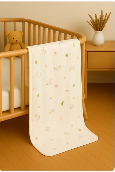 Ciccim Baby Blanket Cotton Magic Rabbit Combed Cotton Blanket 80X80 (Single Layer)