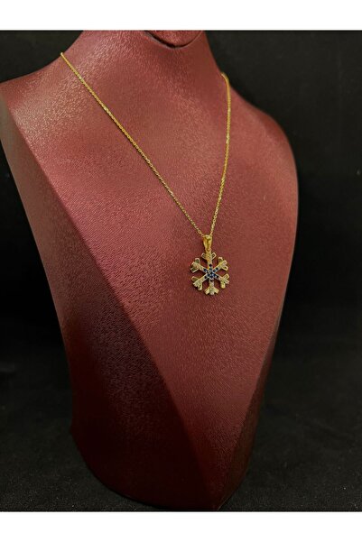 kuyumcu nurettin 4.40 Gr(GRAM) Taşlı Kar Tanesi Kolyee 22 Ayar Altın