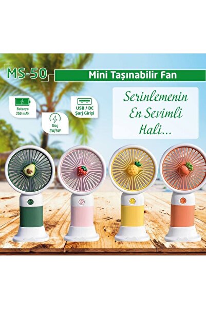 Mikro Şarjlı Mini El Fanı Ve Masa Fanı Soğutucu Pervane Taşınabilir Şarj Edil...