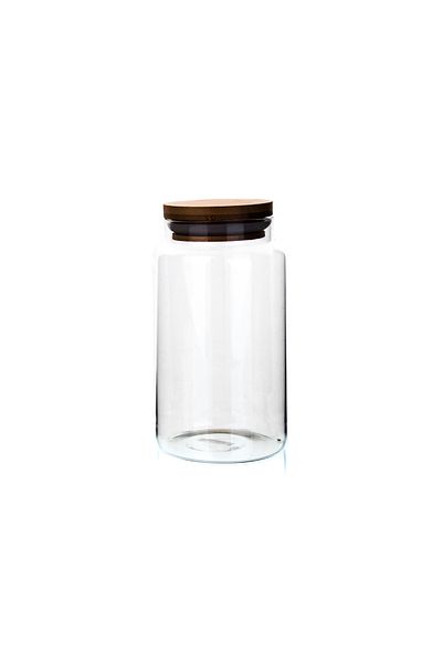 klt Yv Wooden Jar with Lid and Bolt 800ml
