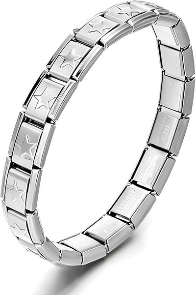 Takı Dükkanı Italian Nomination Tamtur Star Model Charm Steel Bracelet Scb33