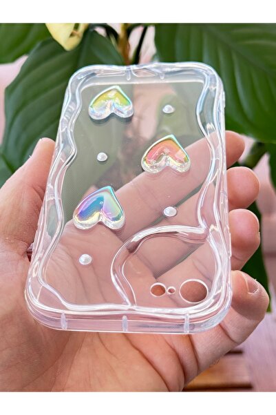 Fibaks Case for Apple iPhone 7/8/Se 2020 2022 3D Heart Pearl Design Patterned Camera Protection Silicone Cover