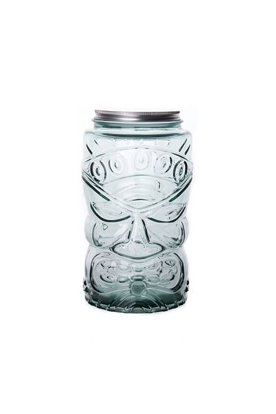 san miguel Tarro Tiki Metal Jar with Lid 6 Liters