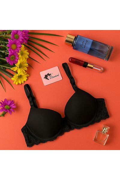 pae Κομψό Κομψό Άνετο Σουτιέν B Cup με Πληρωμένο Underwire Lace Closure
