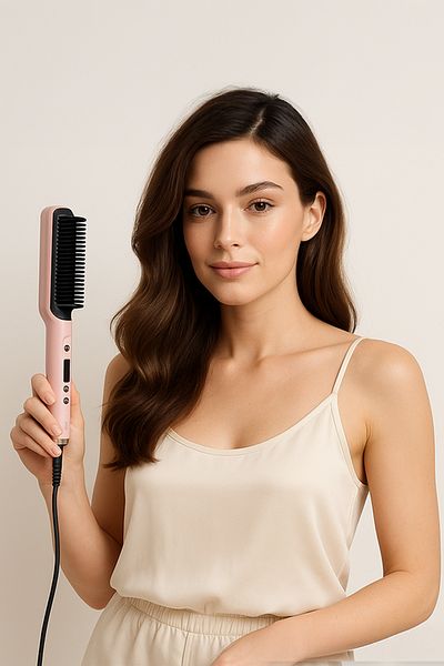 Mioji Mio B1 with LED Indicator 230°C Ceramic Hair Straightener Comb-Pink