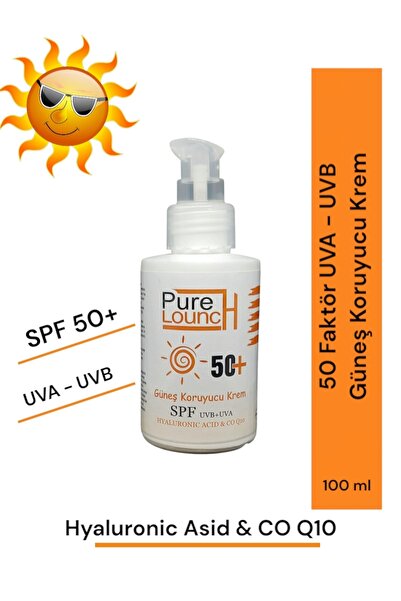 Pure Lounch Spf 50 Hyaluronic Asid Ile Yoğun Nemlendiricili Uva Ve Uvb Güneş ...