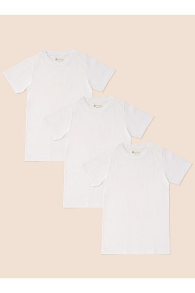 natuline Boys' / Girls' Organic Cotton Combed Cotton 6 Pack T-Shirt
