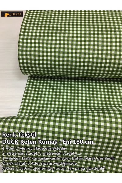Renk Tekstil Μικρό Gingham (0,5 CM) Μοτίβο DUCK Λινό Ύφασμα