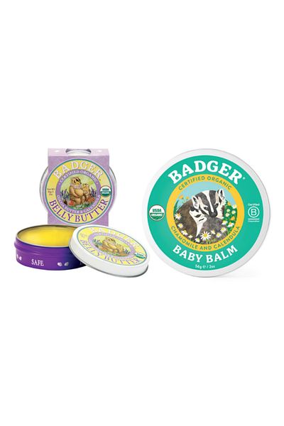 Badger Abdominal Area Moisturizing Cream and Baby Cream Set