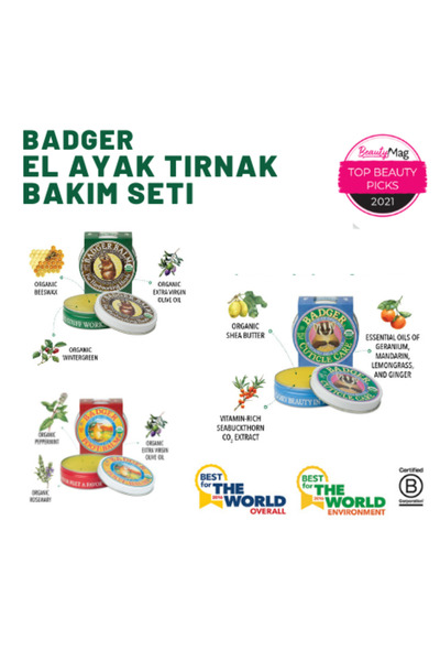 Badger El Ayak Ve Tırnak Bakımı Üçlü Set 21 gr / 21 gr / 21 gr