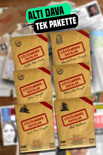 çözülmemiş davalar Mükemmel Altılı Dedektif Oyunu Cinayet Oyunu Akıl Hastanesi Dedektiflik Oyunu Dava Çözme Kutu Oyunu