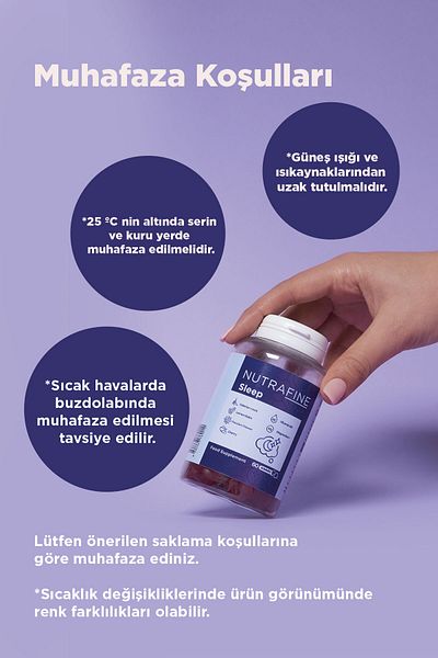 Nutrafine 2 Pack Sleep Gummy, Sleep Cycle Helping Gummies, Natural Sleep Support, Vitamin B6, Magnesium