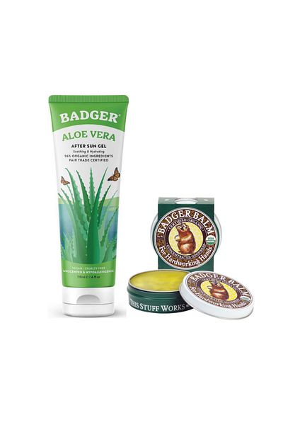 Badger Aloe Vera Gel and Balm Hand Cream Set 118 ml / 21 Gr
