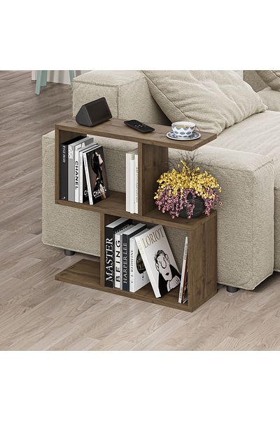 Mourah Home Homemania Side End Coffee Table Dark Oak Multipurpose