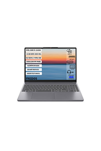 LENOVO Ideapad Slim3 IntelCore I5 13420H 16GB 512GB SSD Freedos 15.3" Wuxga 8...